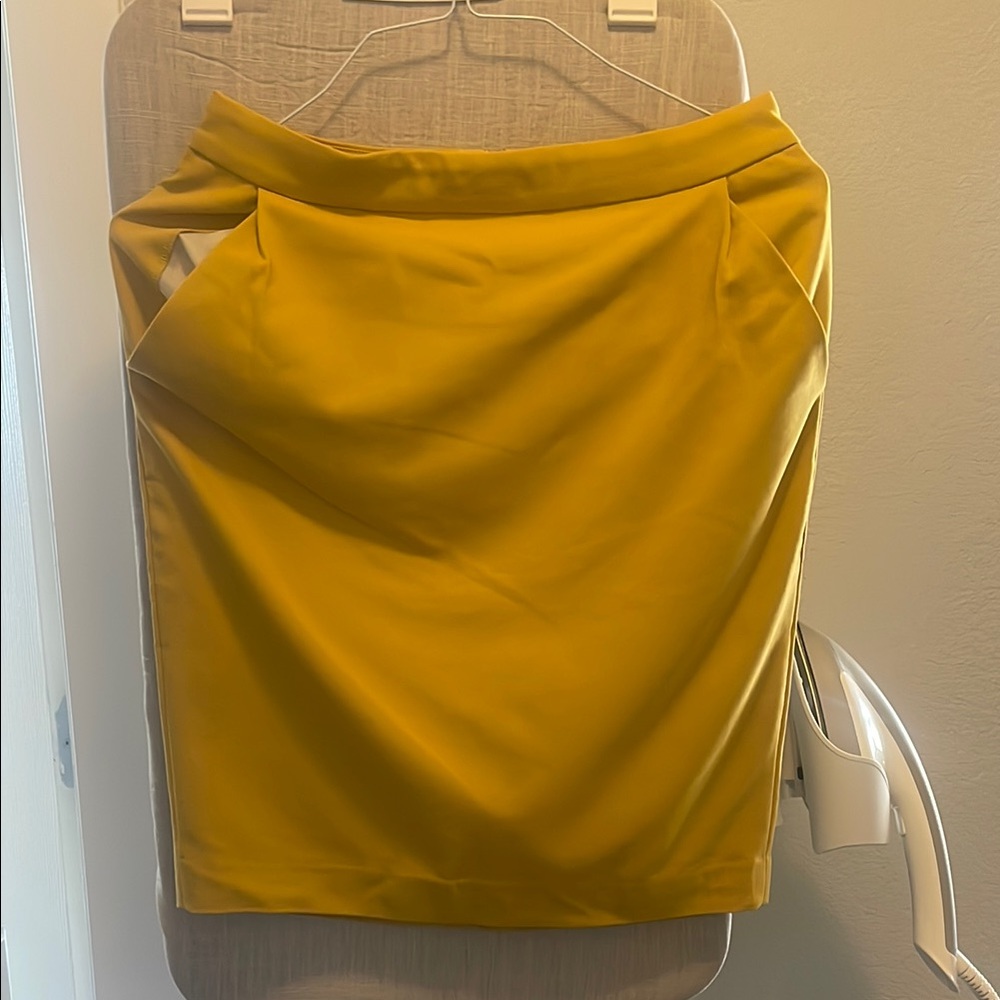 Express Yellow Pencil Skirt